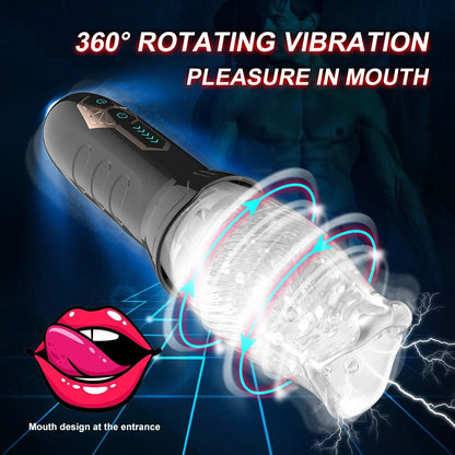 Sex Toys - Male Masturbator - Monica 3.0 Version Rotating Vibrating Blowjob Masturbator