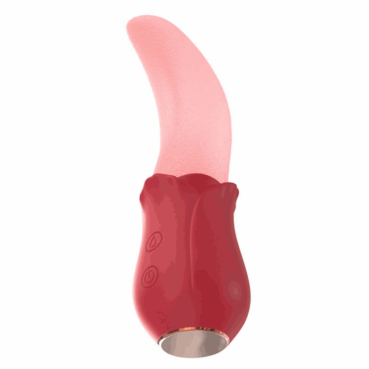 Sex Toy - Female Masturbator - Upgraded Rose - 20 Frequency Tongue Licking Vibrator